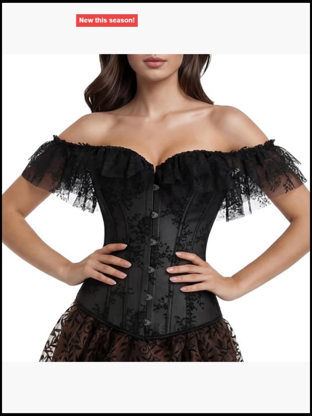 Victorian Corset for Women Overbust Gothic Renaissance Costume